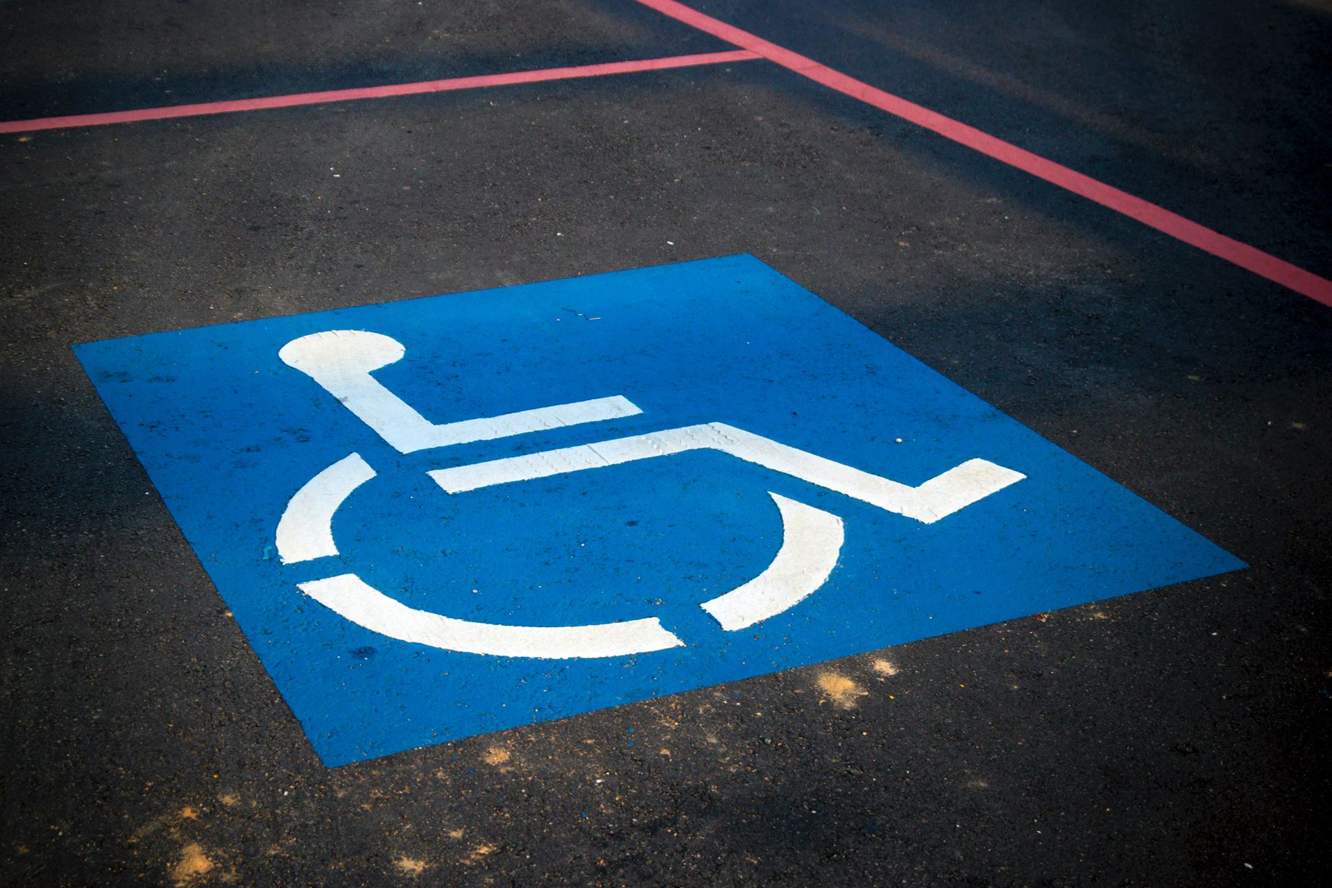 a disabled parking bay