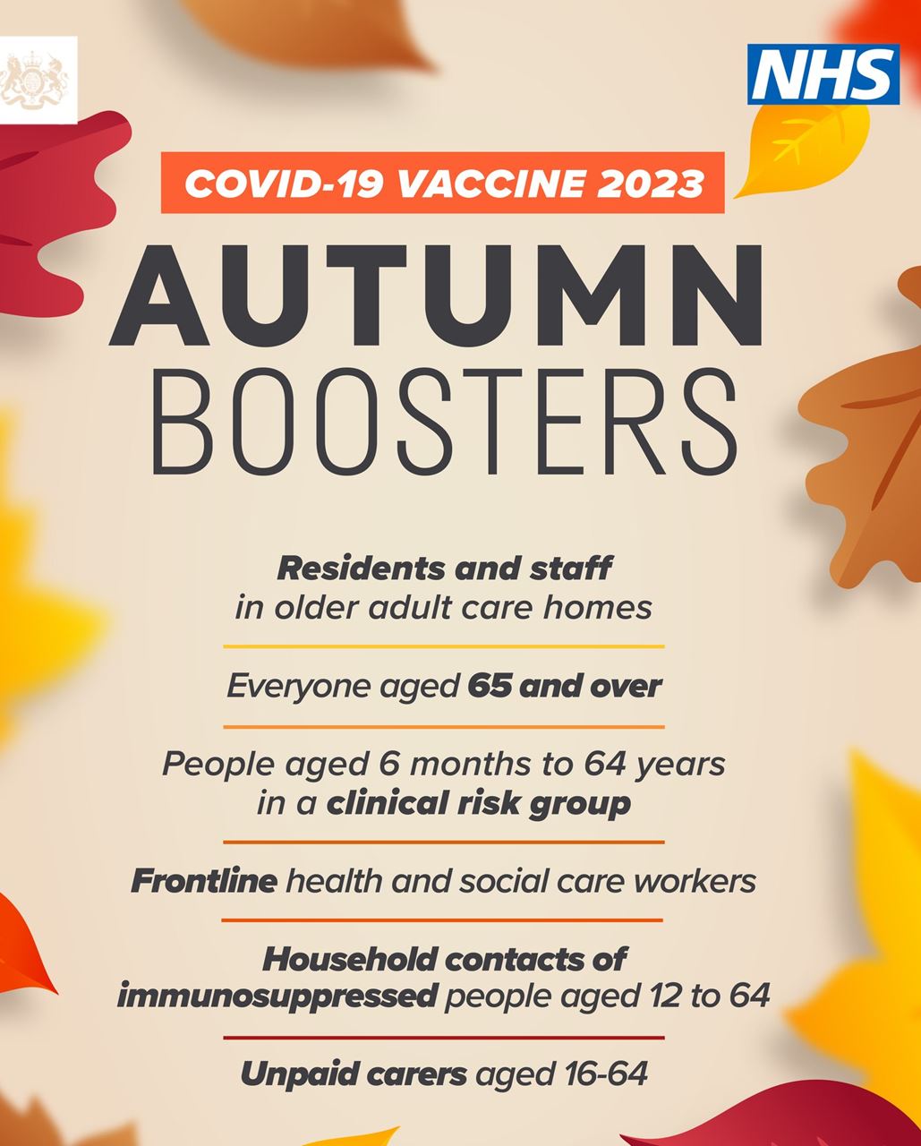 COVID-19 Autumn Booster Eligibility